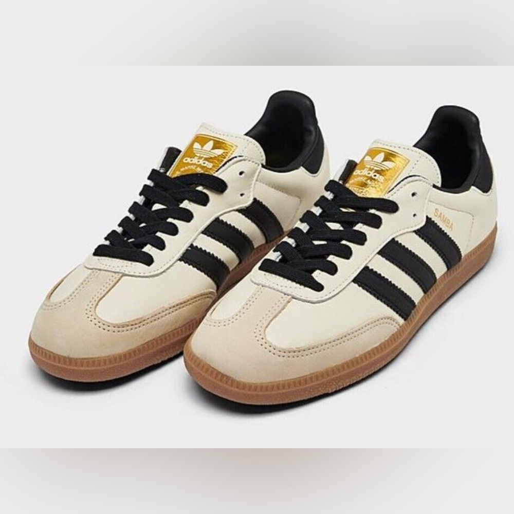 SAMBA OG SHOES Cream White/ Core Black/ Sand Strata women’s size 7.5 sneakers